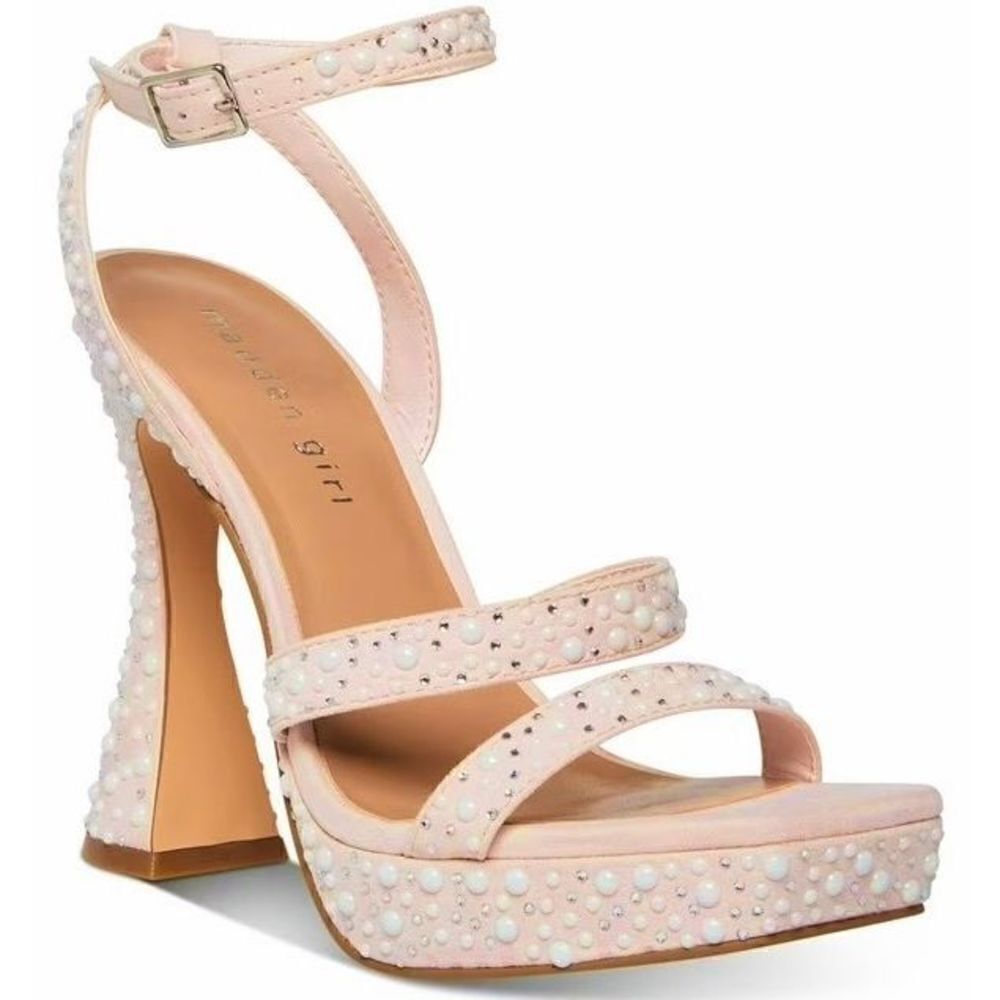 MADDEN GIRL Pink Padded Embellished Zanee Square Toe NIB 10